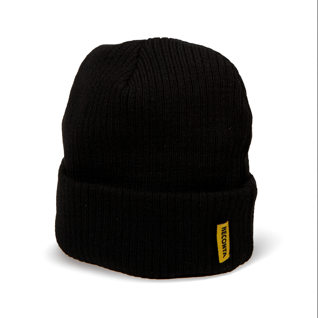 Wide Corduroy Beanie Black