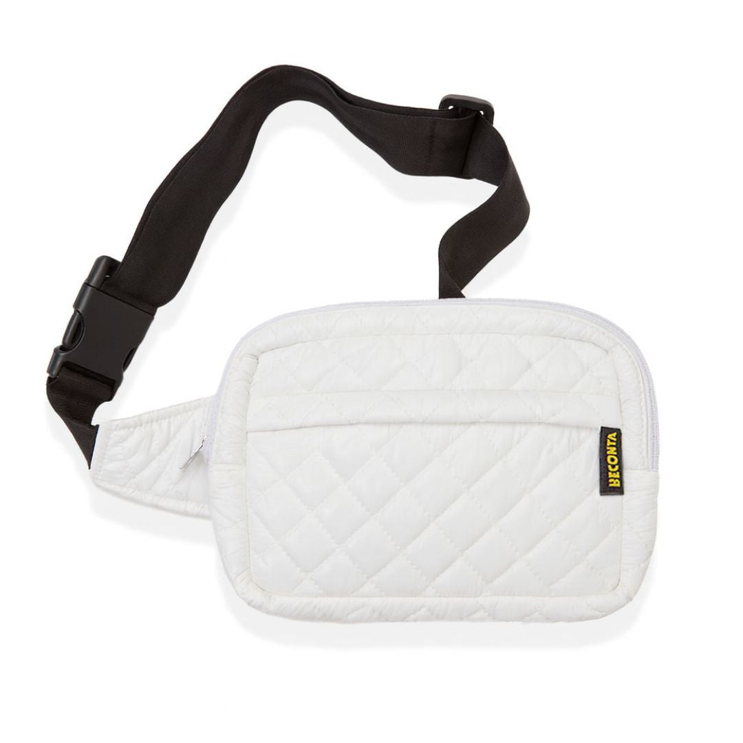 Puffer White Fanny Pack