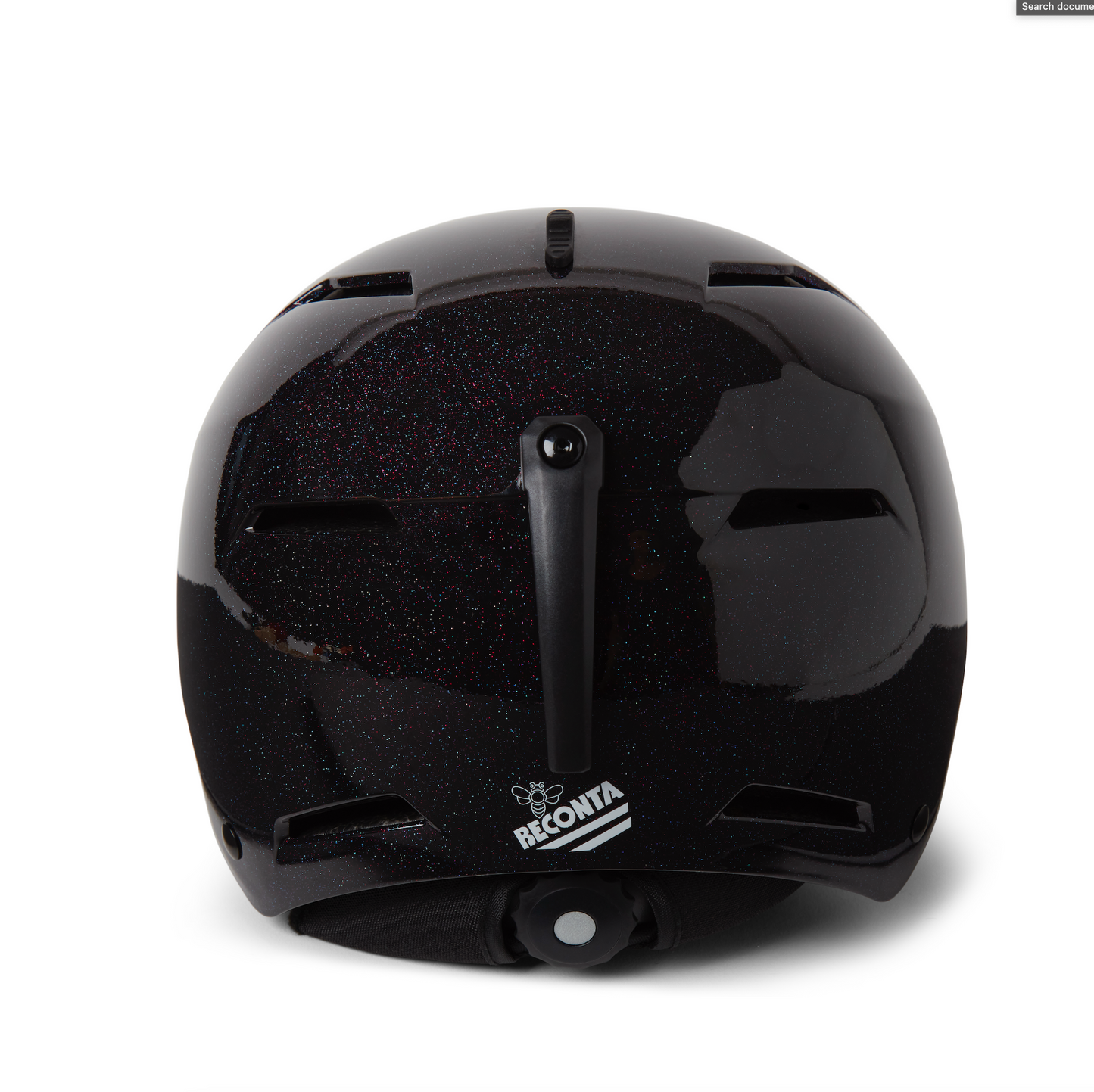 Black Sparkle Ski Helmet